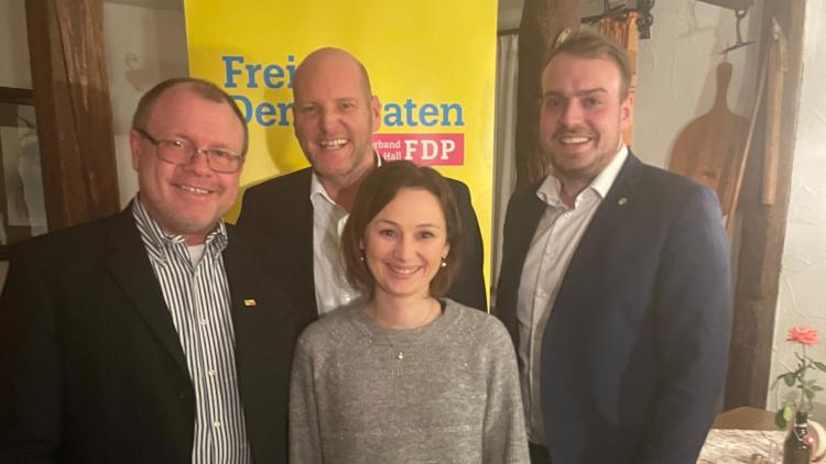 vl Ralf Beutel, Stephen Brauer (MdL), Magdalena Hofmann, Valentin Abel (MdB)